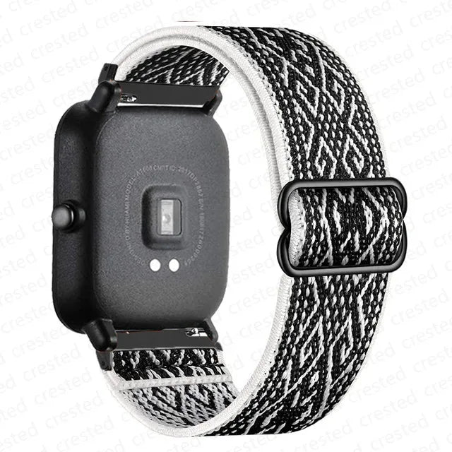20mm/22mm Band For Amazfit GTS 4/2/GTS2 Mini/GTR/4/3/Pro/GTR2 Nylon Elastic Watch Bracelet Amazfit Bip 6 5/Active 2/Helio Strap