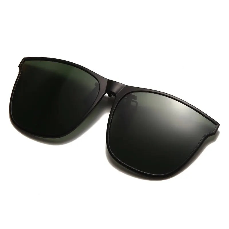 Clip On Sunglasses Men Photochromic Car Driver Goggles Night Vision Glasses Anti Glare Vintage Square Glasses