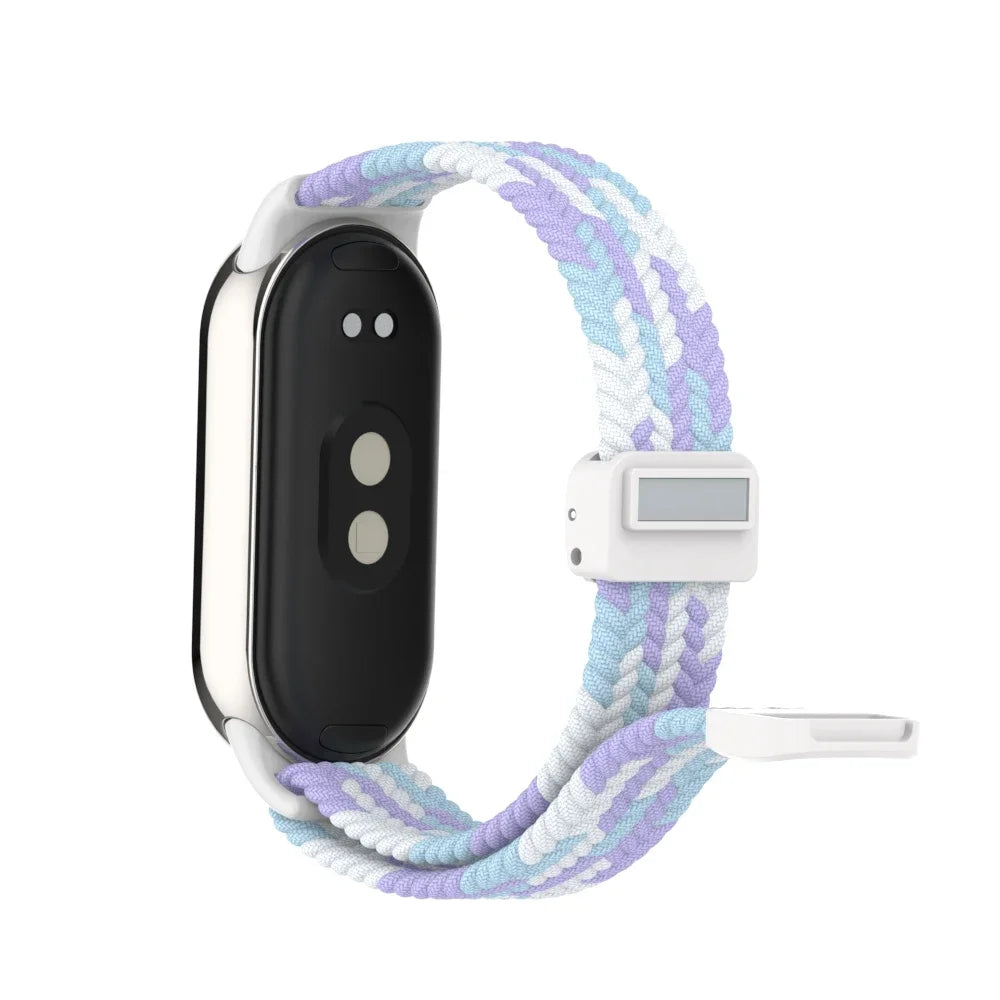 Suitable for Xiaomi Band 8 Wristband, Nylon Braided Strap, Magnet Buckle, Luxury Personality, Mi Band 8 Replacement Strap