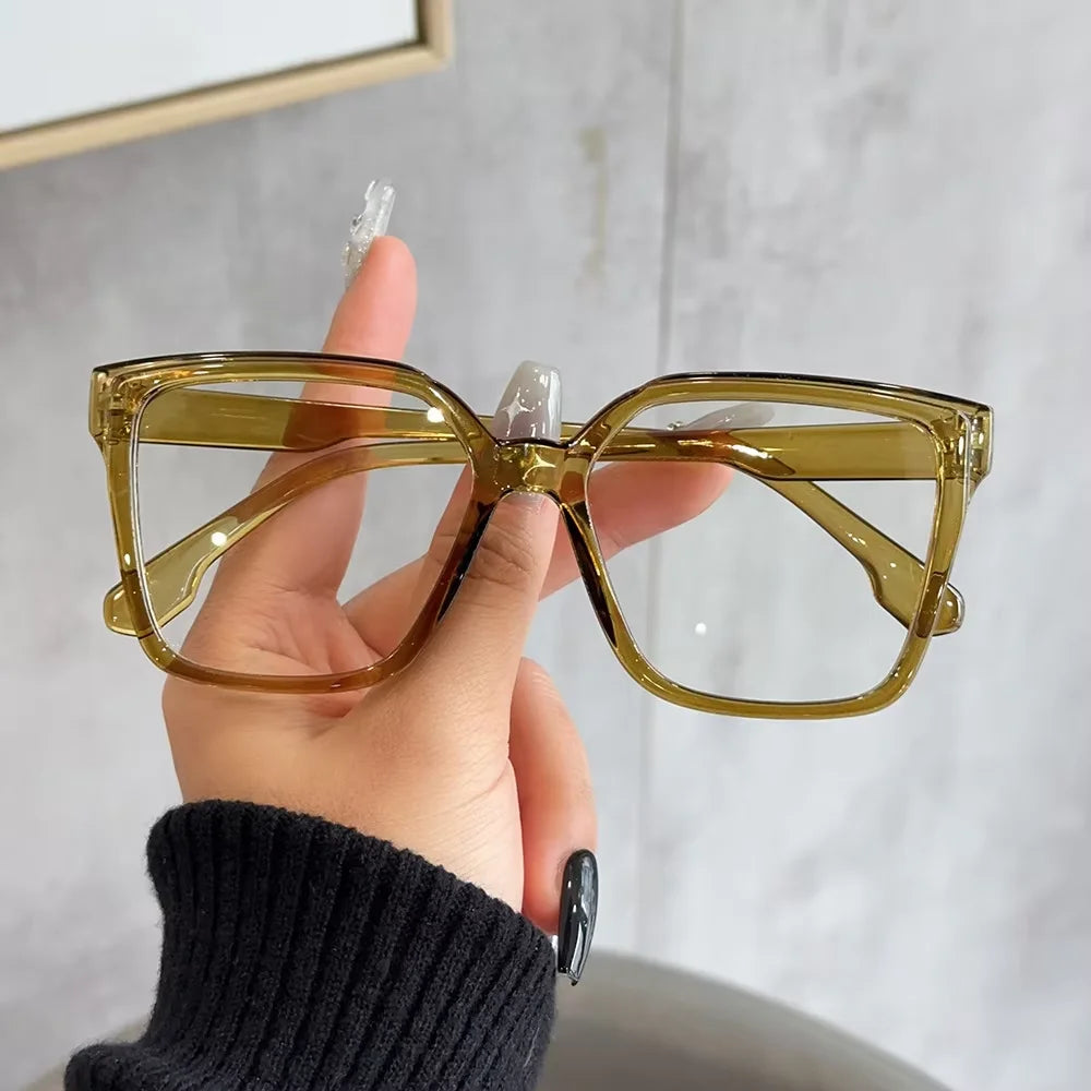 1Pc/2Pcs/3Pcs/4Pcs Elegant, Simple and Stylish Geometric Glasses with Transparent Lenses, Suitable for Daily Office Reading