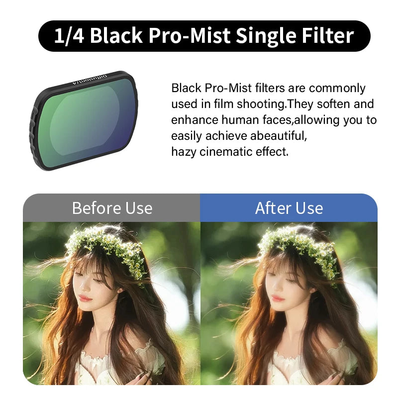 Ronkoen Magnetic ND/CPL Filter Set For DJI OSMO Pocket 3 Creator Combo Accessories, Action Camera Neutral Density Filters