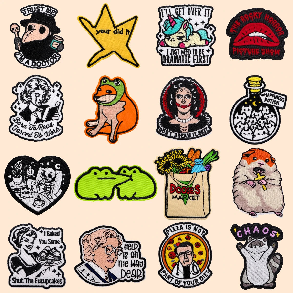 Cute Raccoon Patches On Clothes Cartoon Animals Embroidered Patches Sew Badges Iron On Patch DIY Clothing Accessories