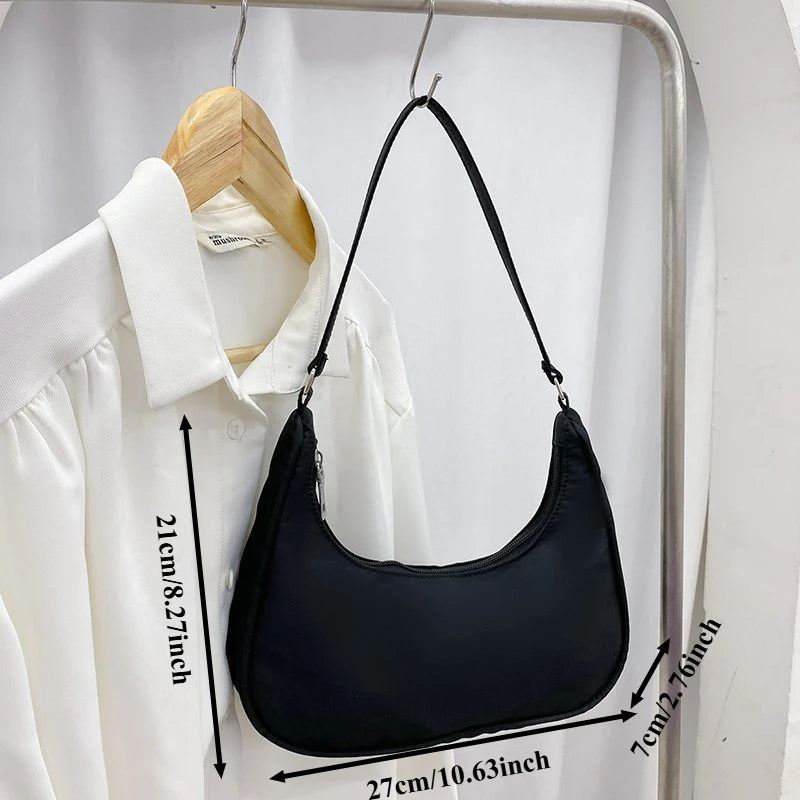 Women Bags Armpit Shoulder Bag Small Shoulder Purse Nylon Underarm Bags Clutch Women  Summer Simple Handbags
