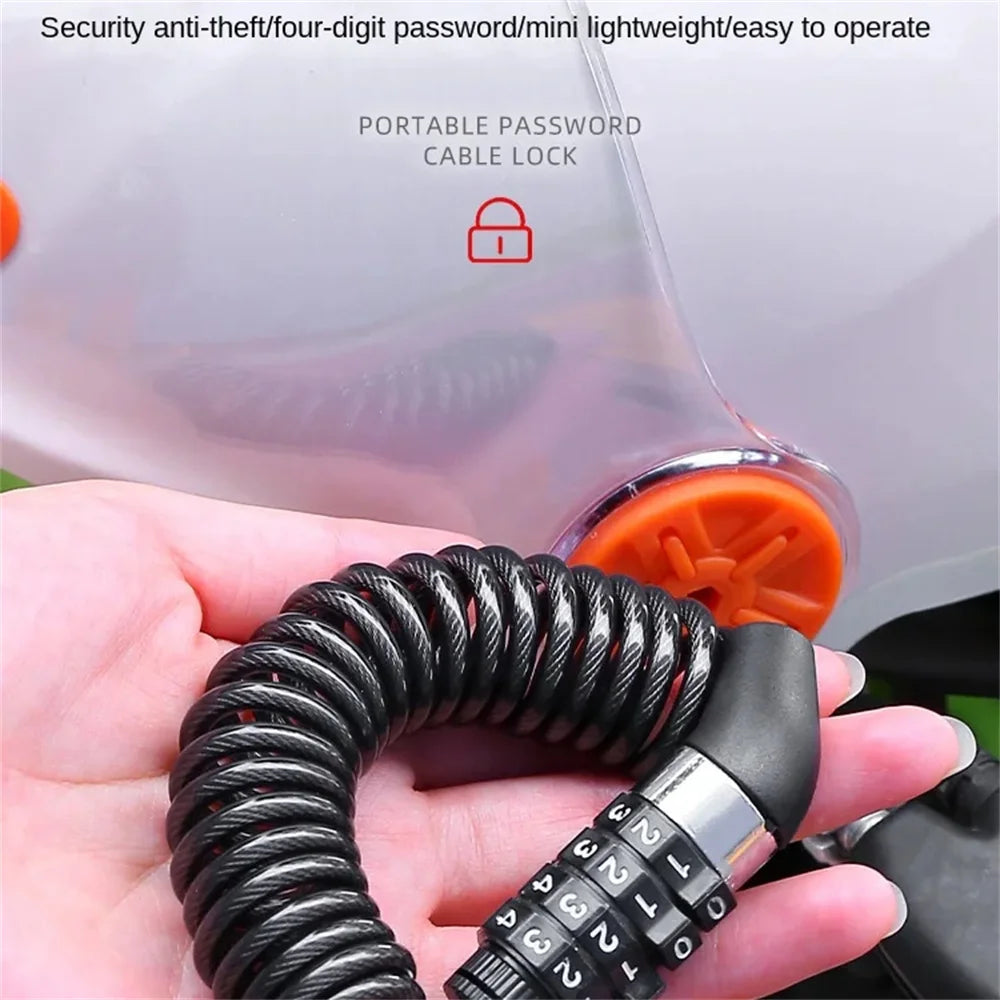 Bicycle Lock Steel Wire Chain Lock Mountain Bike Motorcycle Anti-theft Code Steel Wire Rope Lock Luggage Lock Helmet Lock