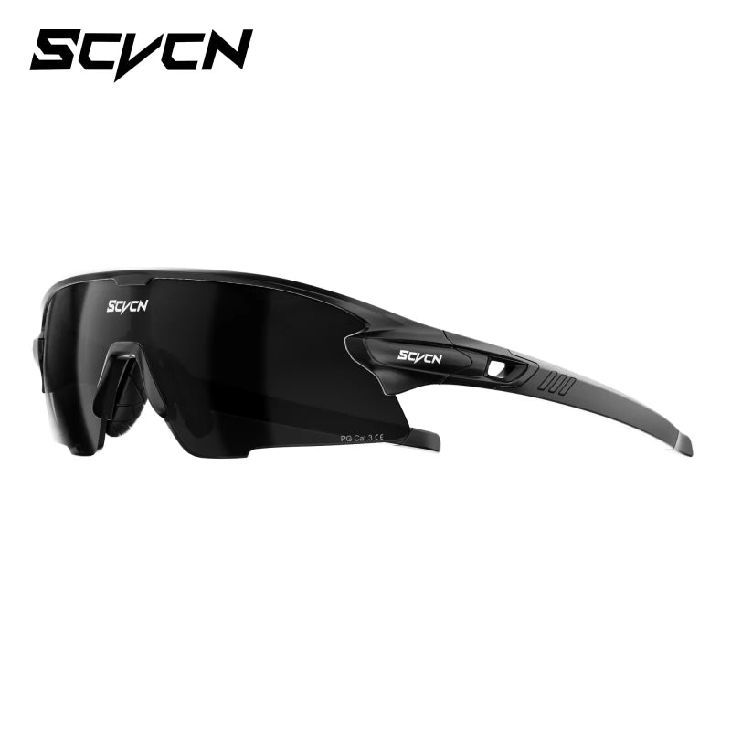 SCVCN New Sports Sunglasses Photochromic Cycling Glasses Mountain Bicycle Goggles MTB Road UV400 Protection Sun Eyewear for Man