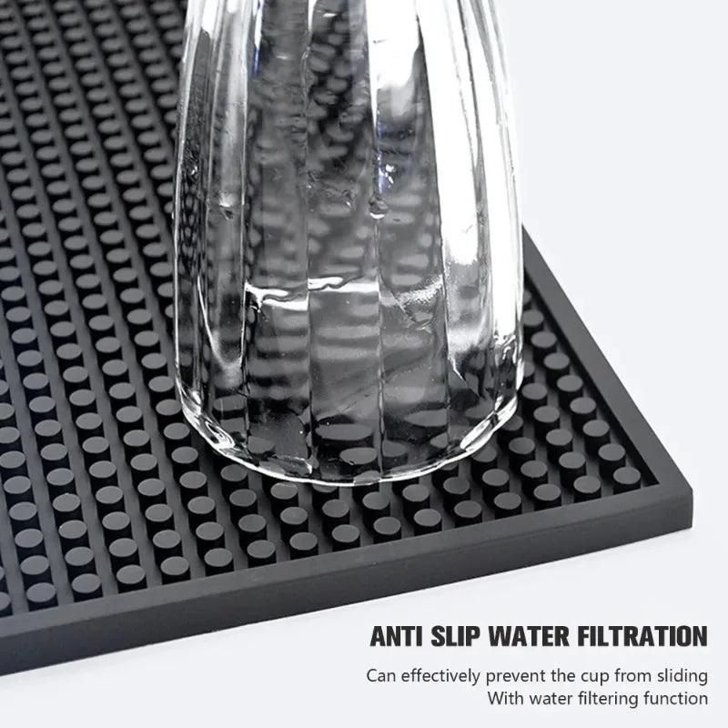 Bar Mat Rubber Dish Drying Mat Countertop Non Slip Mats Heat Resistant Cup Mat Bartending Cafe Mats Home Kitchen Accessories