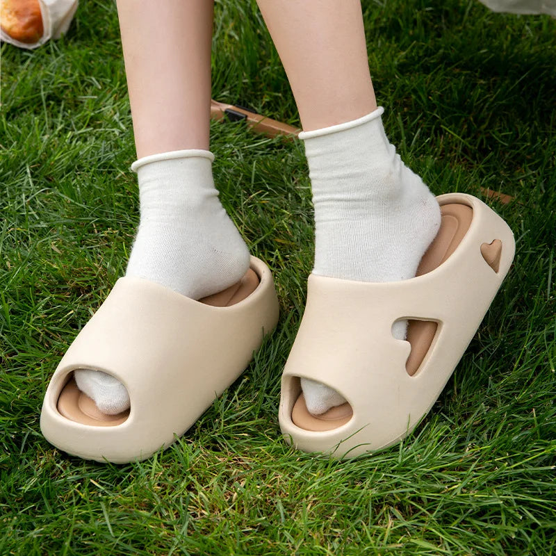 New arrival 6 cm platform EVA slipper women's light summer slides woman chunky home bath shoes girls garden clogs mute slippers
