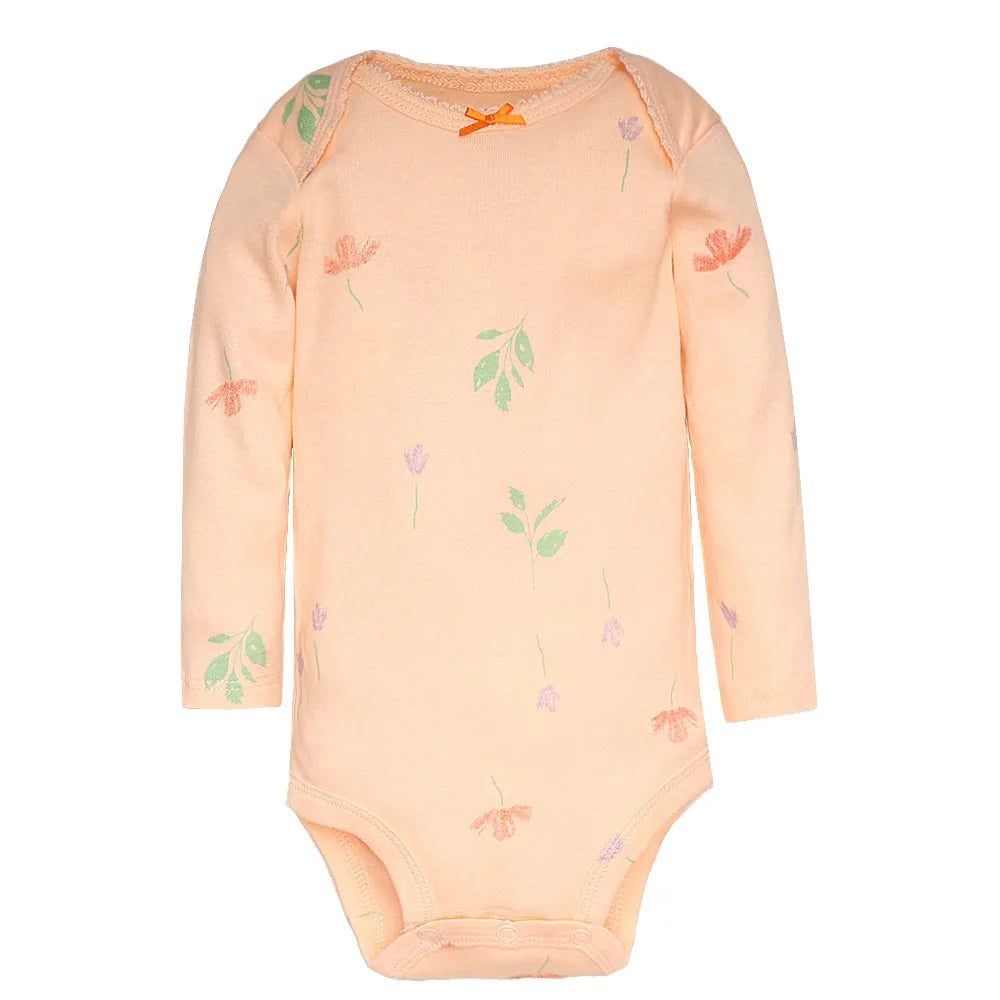 2025 Spring Autumn Toddler Baby Boys Girls Bodysuit 5 PCS Long Sleeve Cotton Infant Jumpsuit Cartoon Newborn Clothes