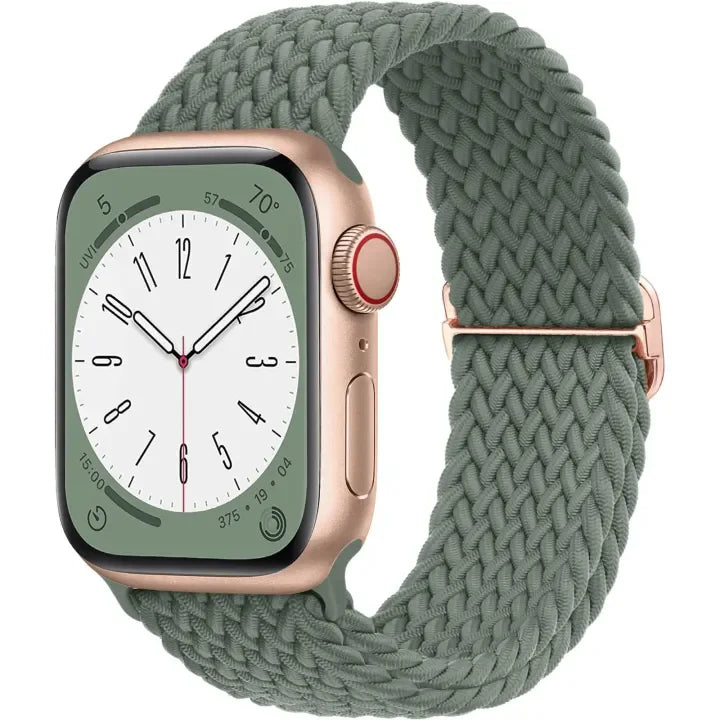 Braided Loop Strap For Apple Watch Ultra Band 49mm 44 45mm 42mm 41mm Nylon Elastic Belt Bracelet iWatch Series 9 8 7 6 5 4 SE 3
