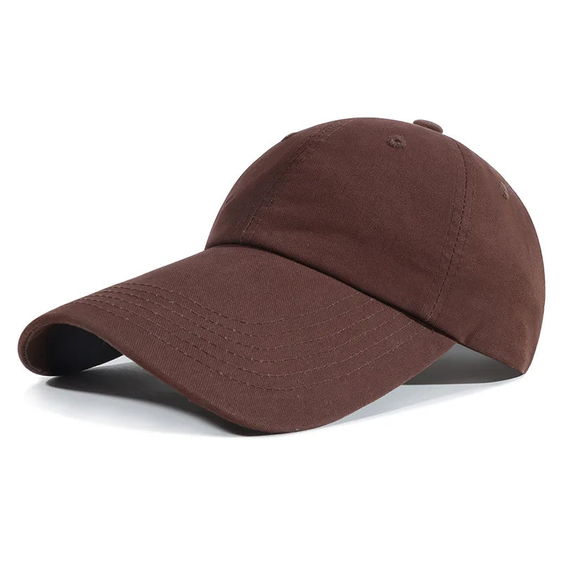 Ajustable Extra Long Bill Brim Baseball Cap Men Women 100% Cotton Visor Hat