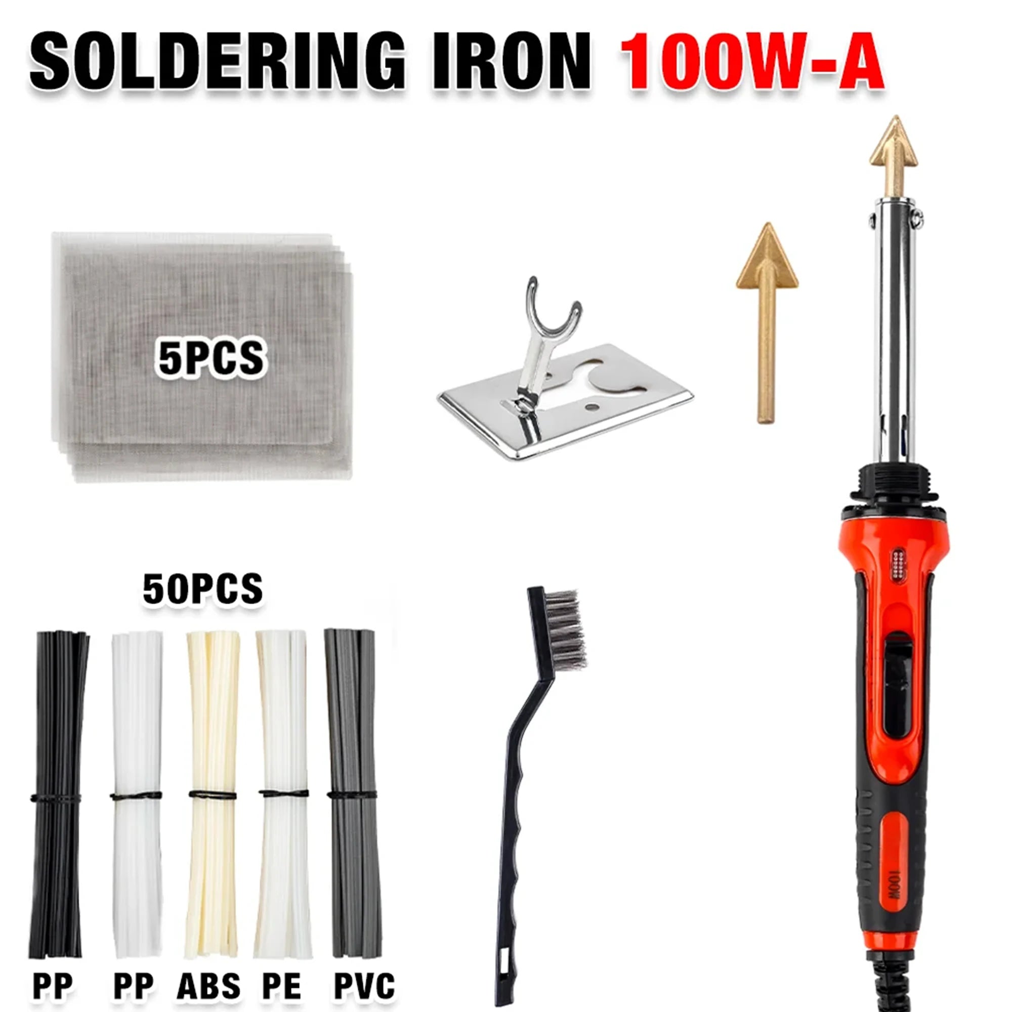50W / 100W Home Leather Ironing Tool Crack Repair Smoothing Tool Repair Plastic Soldering Iron Car Bumper Welding Machine,Tools