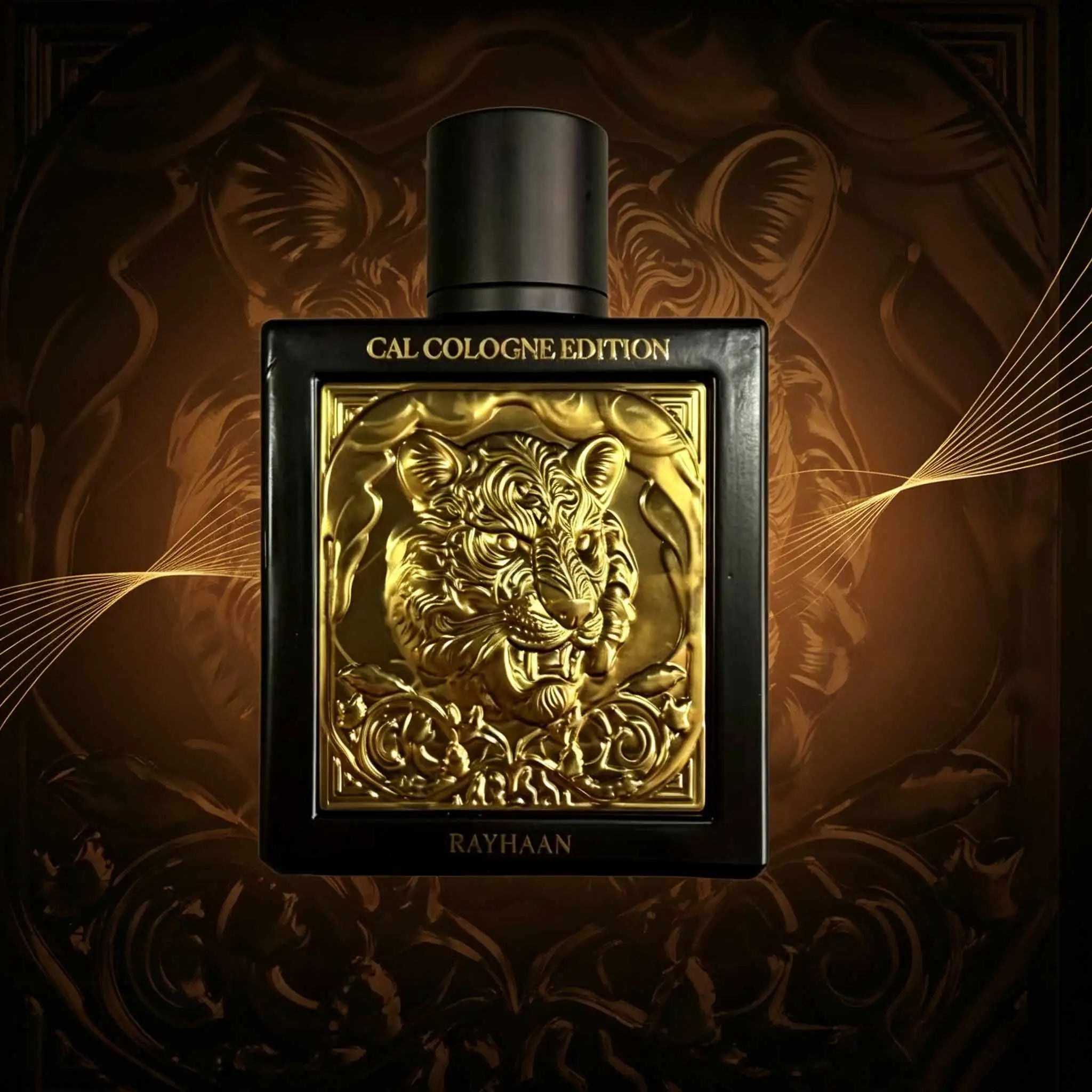 Rayhaan perfume for men in the Year of the Tiger. The black gold relief bottle shows the king's aura. The spicy wood tone is wrapped with steady musk, lasting, easy to shape the domineering and mature male charm