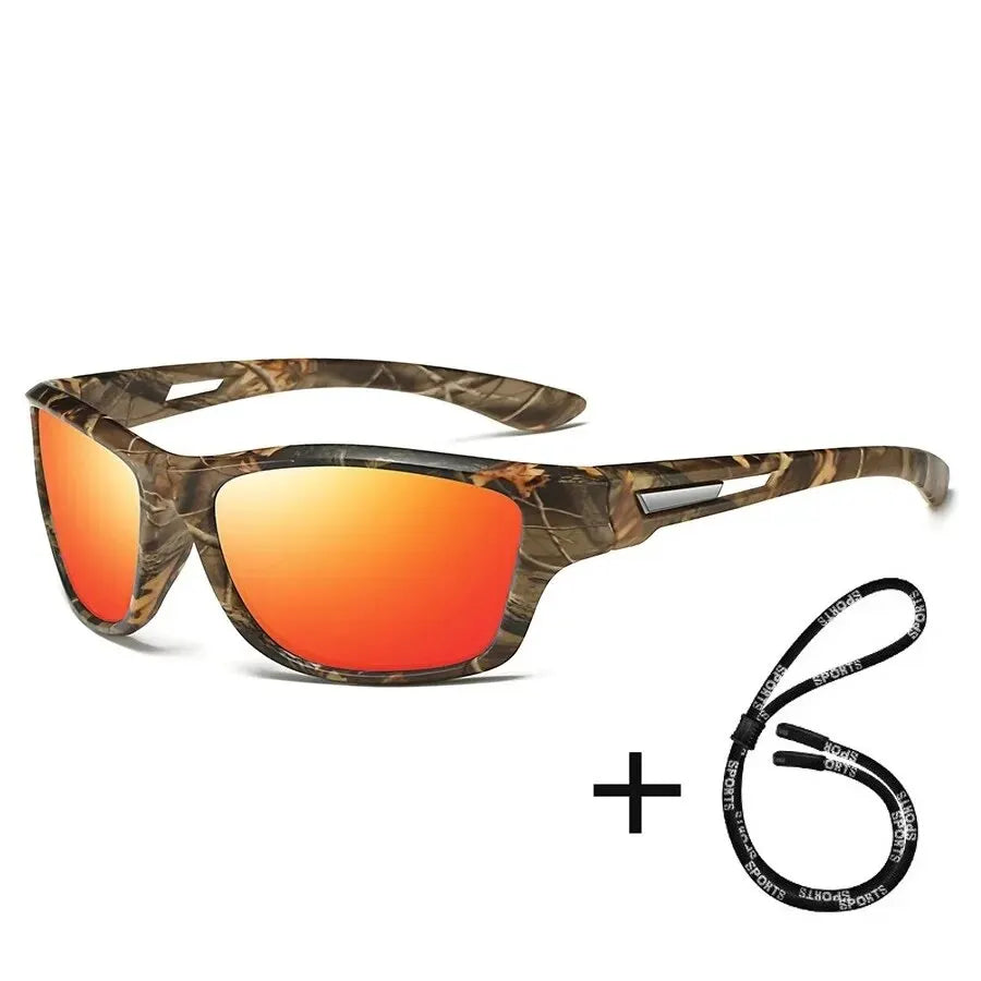 Fashion Camouflage Pattern Sports Sun Glasses With Chain Men Women Cycling Climbing Skiing Sunglasses Driving Eyewear