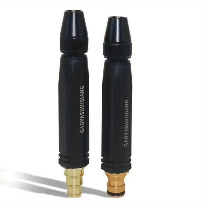 1Pc High-Pressure Water Gun Household Car Wash Water Black Car Wash Nozzle Diamond Water Watering Pipe Car Wash Gun Plastic Body