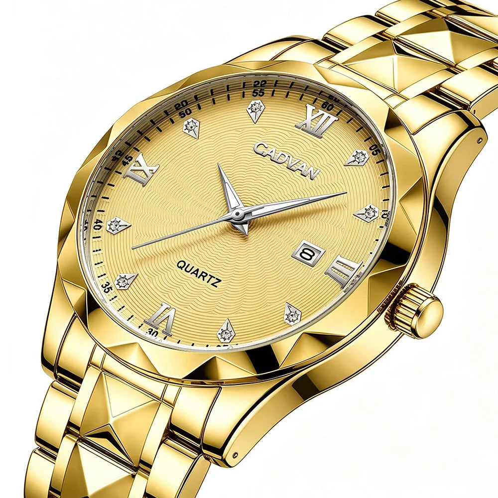 CADVAN Men's Calendar Watch, Perfect for Daily Casual and Formal Occasions - Shipped with A Tuner and Gift Box