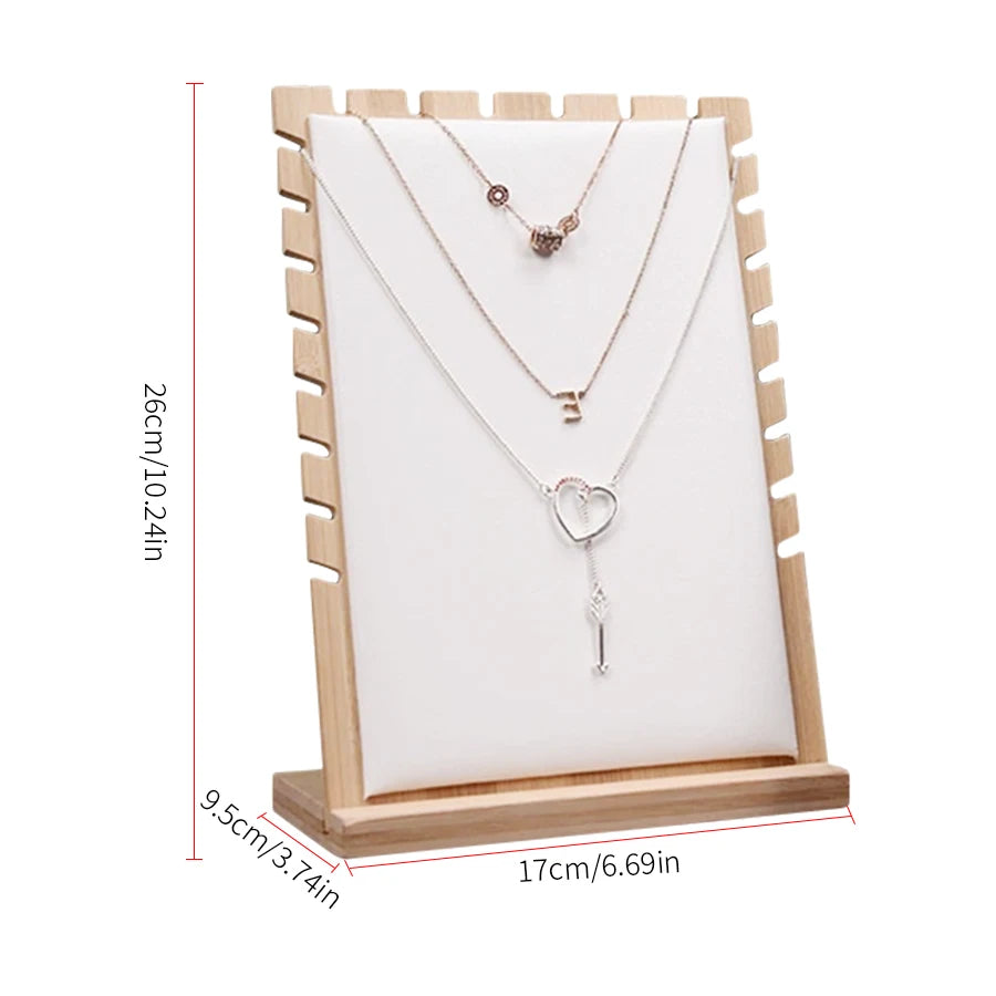 Creative Solid Wooden Necklace Frame Fashion Jewelry Display Frame Pendant Support Jewelry Display Props