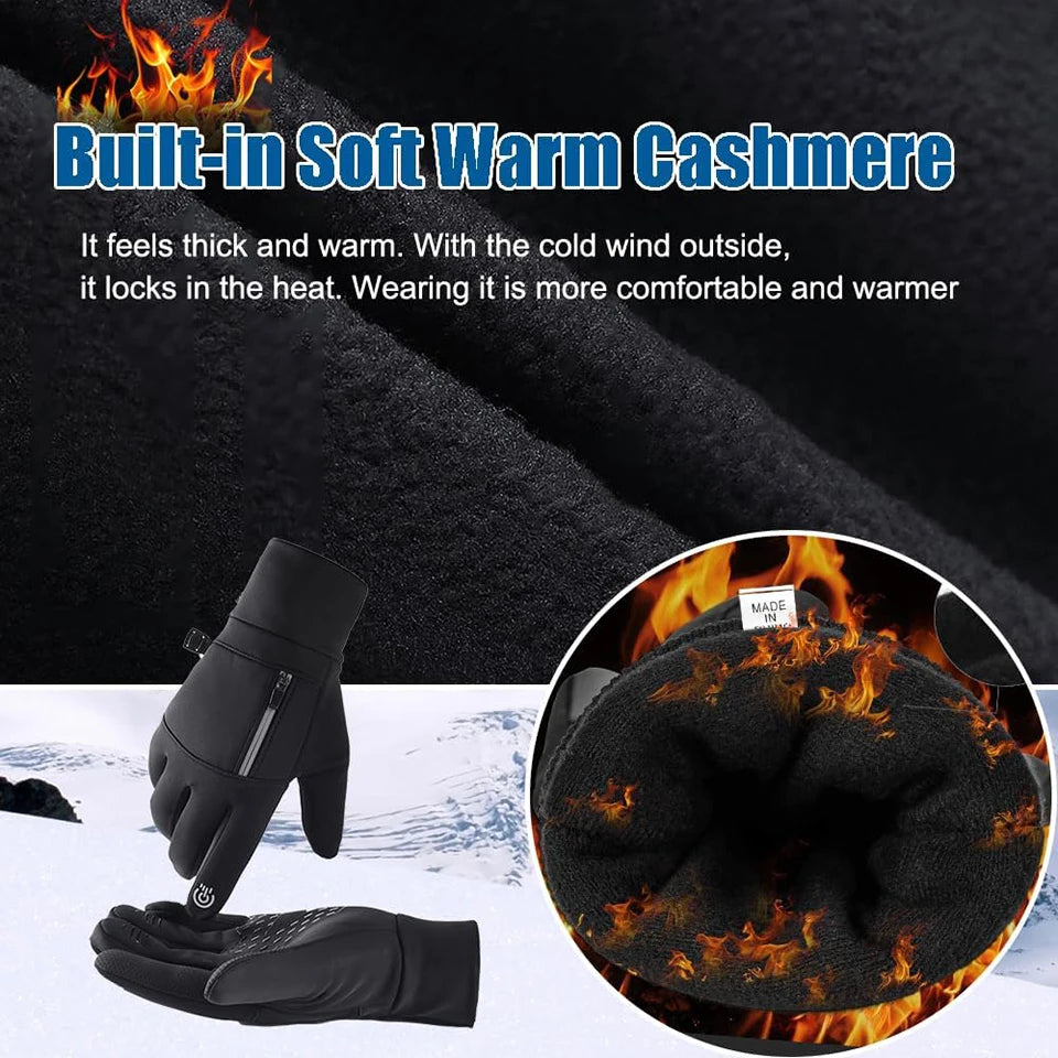 GTUBIKE New Winter Warm Gloves Windproof Waterproof Touchscreen Gloves Outdoor Sports Running Cycling Fishing Skiing Glove