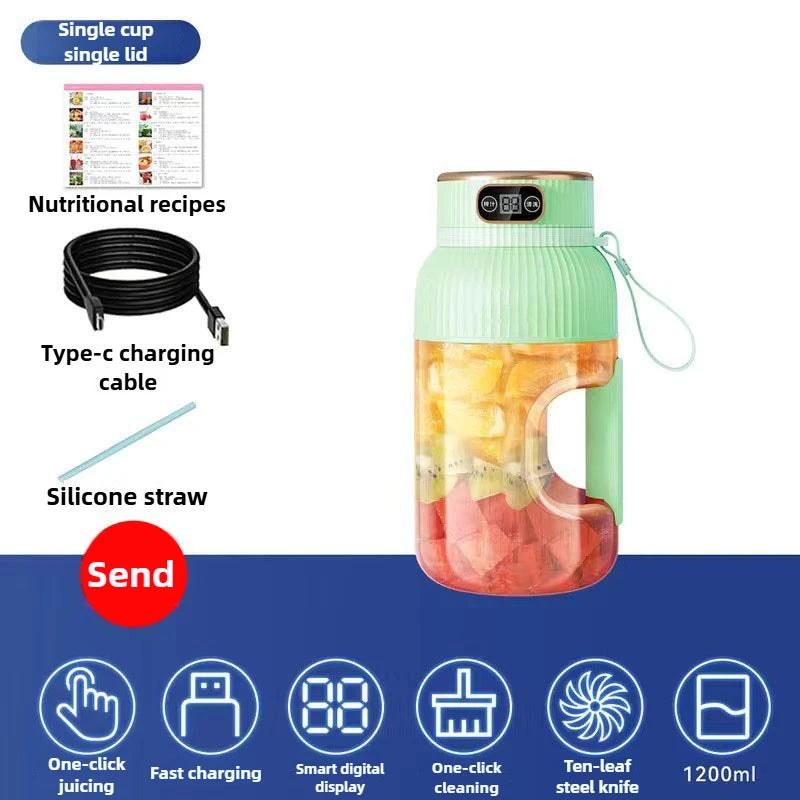 Fruit Juicer Cup Portable Electric Fruit Mixer Stirrng Cup Large Capacity Smoothie Quick Making Bottle Suitable Juice Production