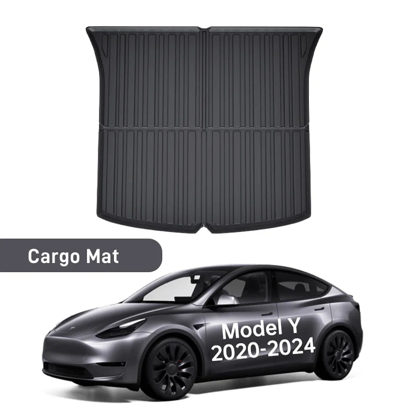 For Tesla Model 3/ Y TPE Trunk Mat Juniper Highland 2020 2021 2022 2023 2024 2025 Custom Cargo Mat Liner Seat Back Protector