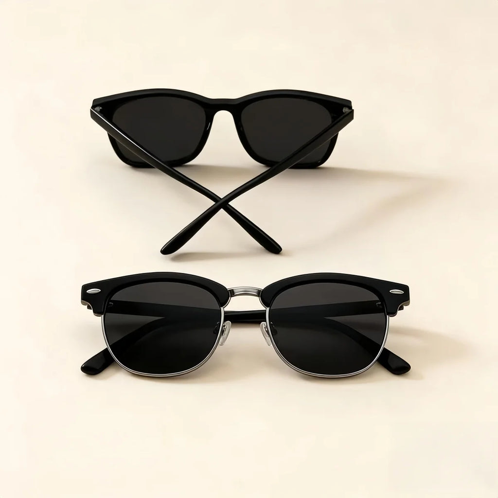 2pcs Fashion Sunglasses Glasses European and American Retro Unisex Classic Y2K Trendy Versatile Sunscreen Lightweight Frame Sung