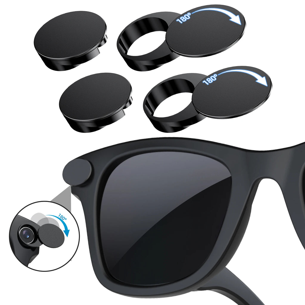 Rotating LED Light Cover Camera Lens Blocker for Smart AI Glasses,Privacy Slide Cap Cover, Safe Sunglasses Protector Accessory