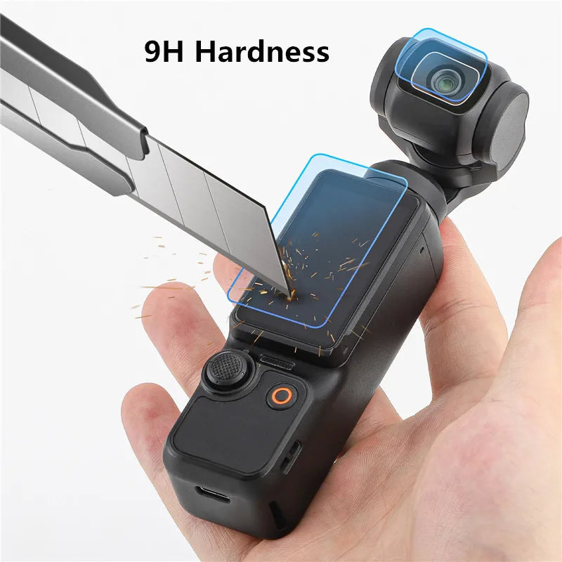 For DJI Osmo Pocket 4 3 Screen Protector Lens Protector Accessories with Tempered Glass LCD Display Film Scratch Resistant