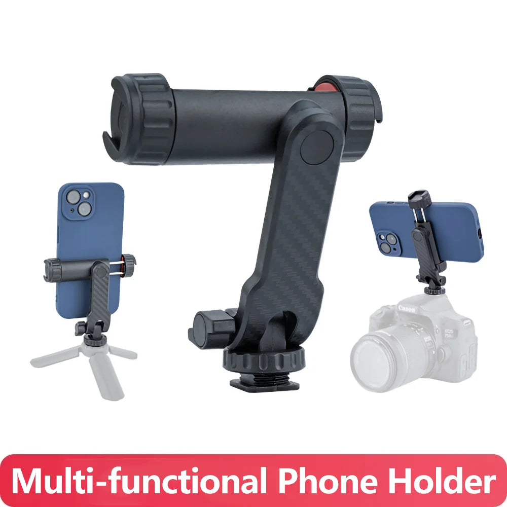 Multi-functional Phone Holder Vertical Shooting Mount DSLR Camera Monitor Mount Tripod Mount Clamp for Smartphone Vlog Shooting