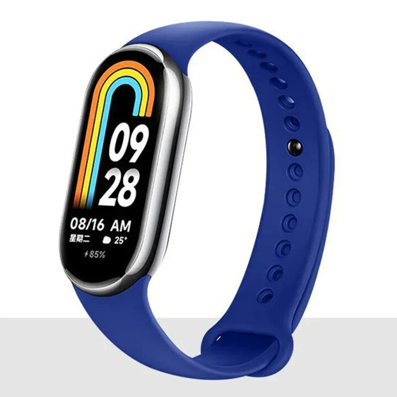Silicone Strap For Xiaomi Mi band 8-8 NFC Sport Belt Replacement miband8 Bracelet waterproof smart band 8 watchband Accessories