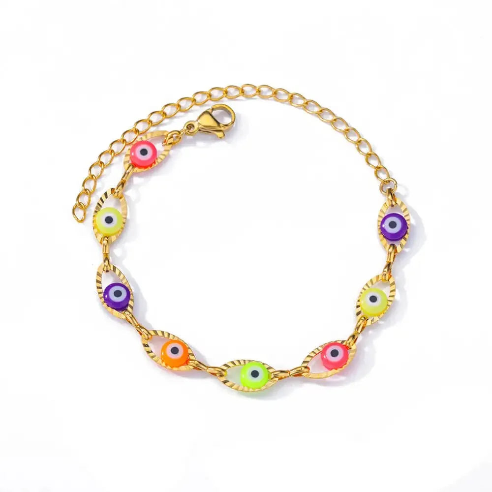 Stainless Steel Beaded Round Snake Chain Bracelets For Women Gold Color Geometric Bracelet Luxury Wedding Party Jewelry Gift