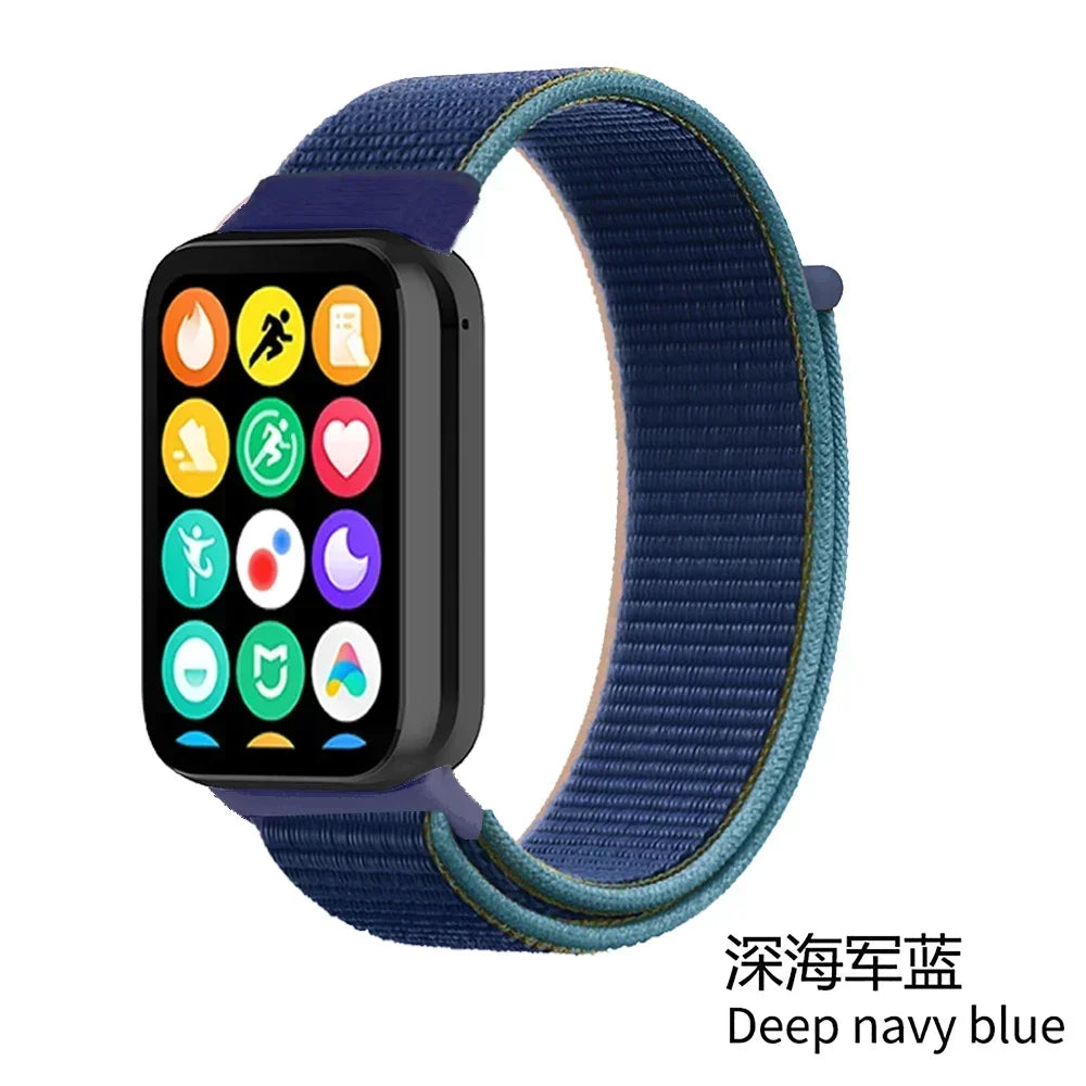 Nylon Strap for Xiaomi Mi Band 9/8 Pro Breathable Replaceable Bracelet Wristband Correa Redmi Watch 4/5/6 Watchband Accessories
