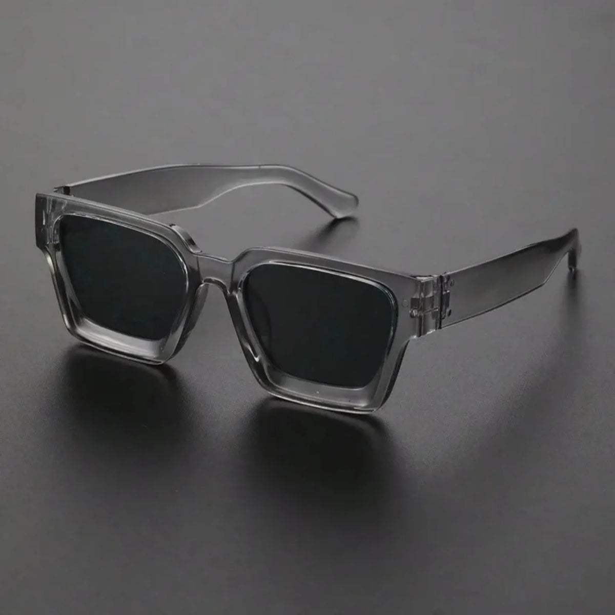 1PC Unisex Plastic Fashion Square Frame Sunglasses For Street Photography And Beach Trips Driving Accessories