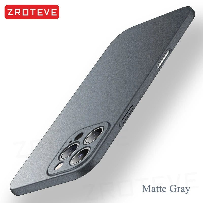For iPhone 18 17 16 Pro Max 17e 16e 15 14 Plus 13 Mini Case ZROTEVE Ultra Slim Matte Hard PC Cover For IPhone17 Air Phone Case