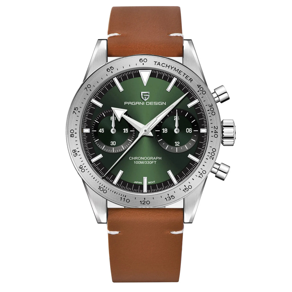 PAGANI DESIGN 2026 Mens watches Moon Quartz  Watch men speed Sport waterproof Chronograph AR Sapphire VK64 Steel Retro Luminous