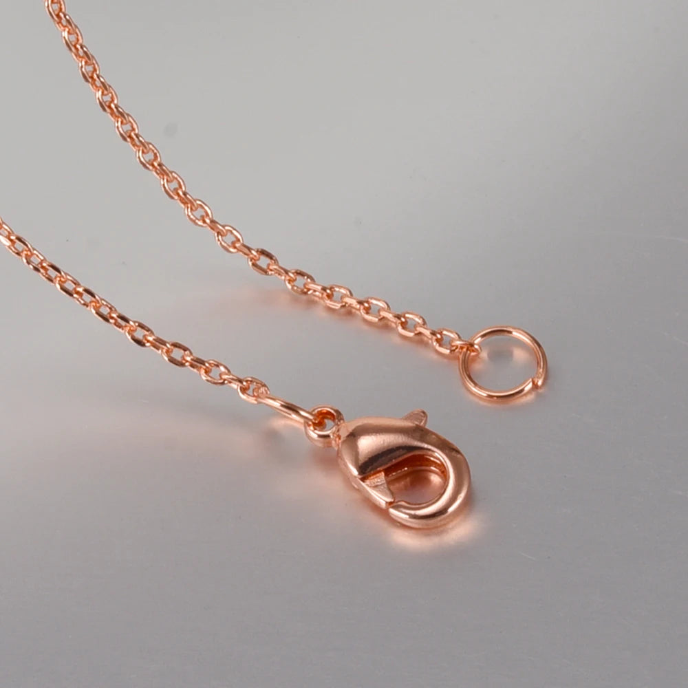 Vinterly Cross Chain Long Necklace for Women Thin Pure Copper Adjustable 51cm Twisted Anti-scratch Jewelry Female Lobster Clasps