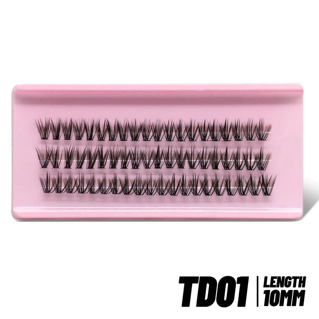 GROINNEYA Manga Lashes Cluster Lashes Natural Eyelash Extension Cluster Natural Volume Individual Lashes Mixed Tray Lashes