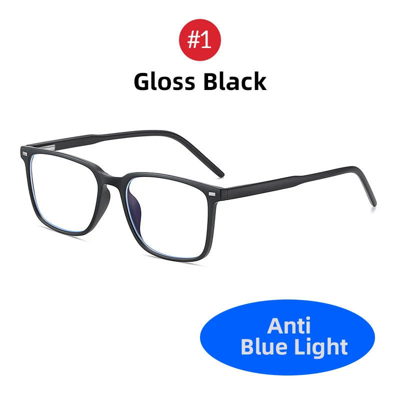 VIVIBEE 2026 Square Blue Light Blocking Glasses Men TR90 Light Frame Anti Blue Ray Eyeglasses Women Classic Computer Eyewear