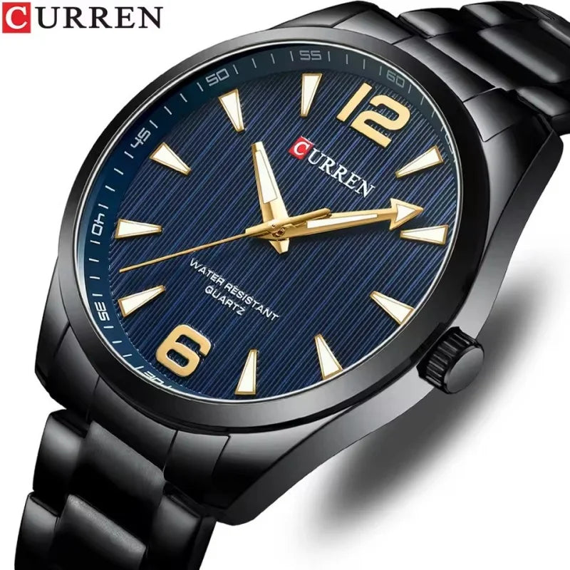 CURREN 8434 Fashion Brand Men's Watch Waterproof Night Light Elegant Business Stainless Steel Strap Mens Gift Watch reloj hombre