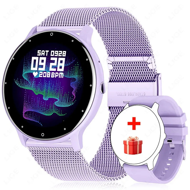 LIGE 2026 New Full Touch Screen Smart Watch IP68 Waterproof Sport Fitness Tracker Bluetooth Call Smartwatch for Men Women