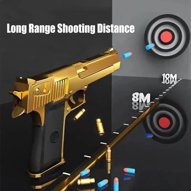 Desert Eagle Airsoft Toy Gun Shell Ejection Soft Foam Bullet Outdoor Shooting Prop Weapon for CS Halloween Cosplay Gift