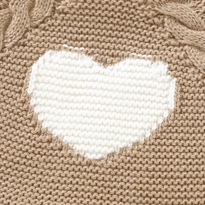 Baby Rompers Knitted Newborn Boys Girls Jumpsuit Sleeveless Autumn Infant Kid Sling Clothes 0-18M Fashion Solid Loving Overalls