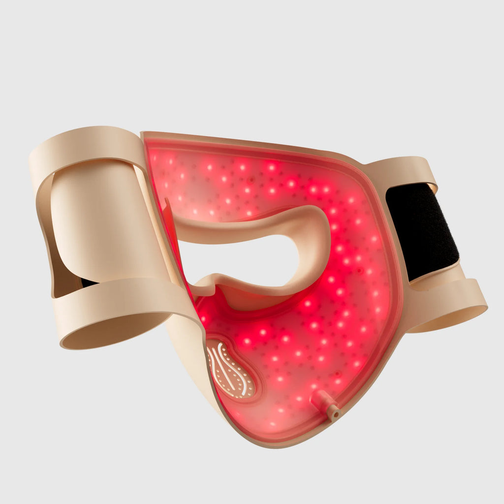 Hello Face M300 Mask - 3000mAh Battery, Skin-Like Silicone, 4D Light Therapy Khaki LED Facial Mask
