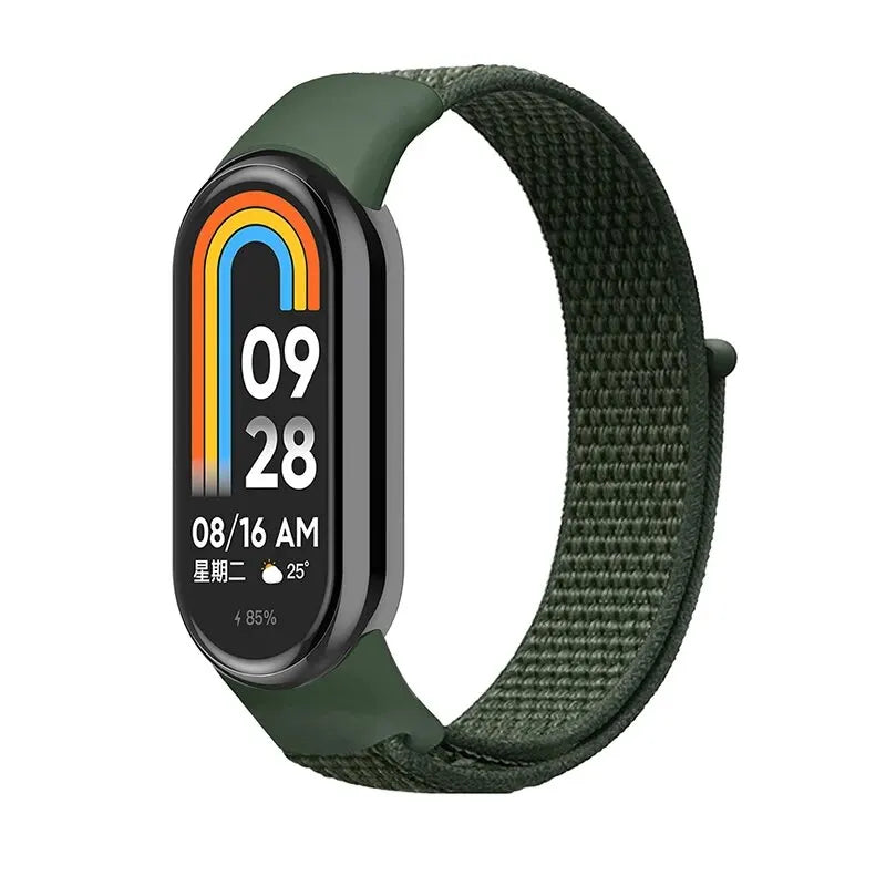 Nylon Loop Strap For Xiaomi Mi Band 8 7 6 5 4 3 Bracelet SmartWatch Wristband Replacement Sport Pulsera Watchband Miband 8 NFC