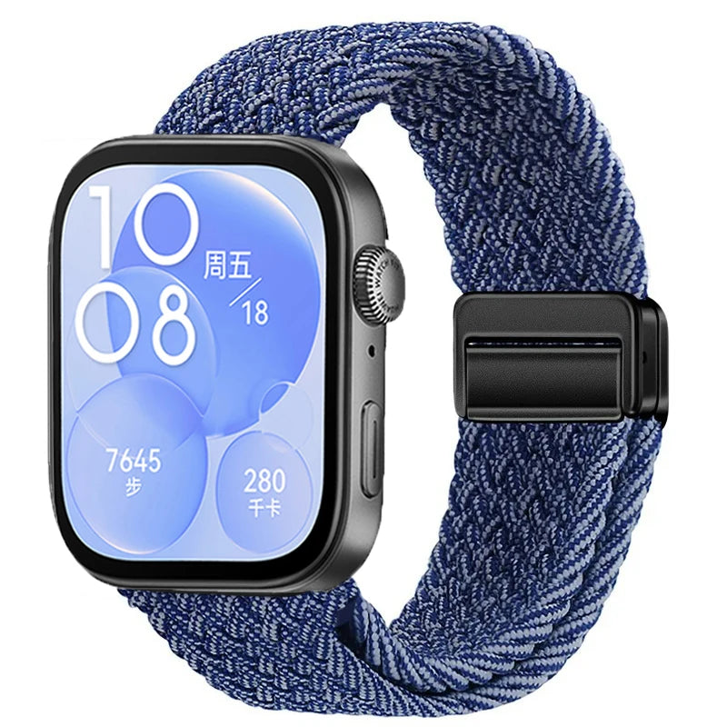 Magnetic Buckle Strap for Huawei Watch Fit 3/4/4 Pro Nylon Loop Bracelet Correa for Huawei Watch Fit 5/Fit 5 Pro Smart Wristband