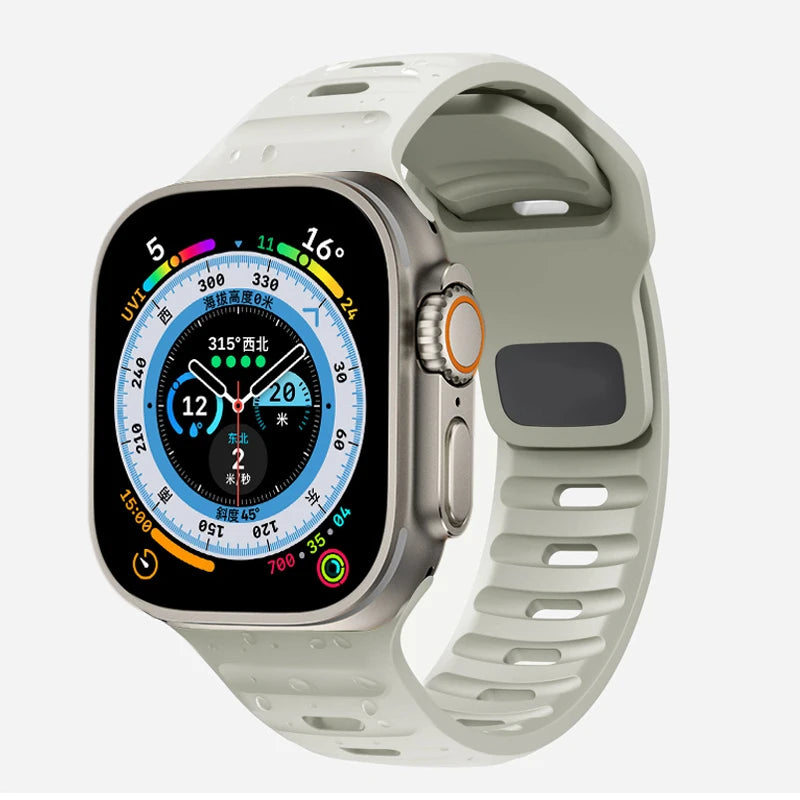 Soft Silicone Strap For Apple Watch Band Ultra 49mm 44mm 45mm 42mm 41mm 40mm 38mm sport Watchband iwatch Serise 8 7 6 5 bracelet
