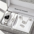 6-piece ladies' elegant quartz watch and minimalist accessory set for daily wear, holidays, and gifts for friends and family