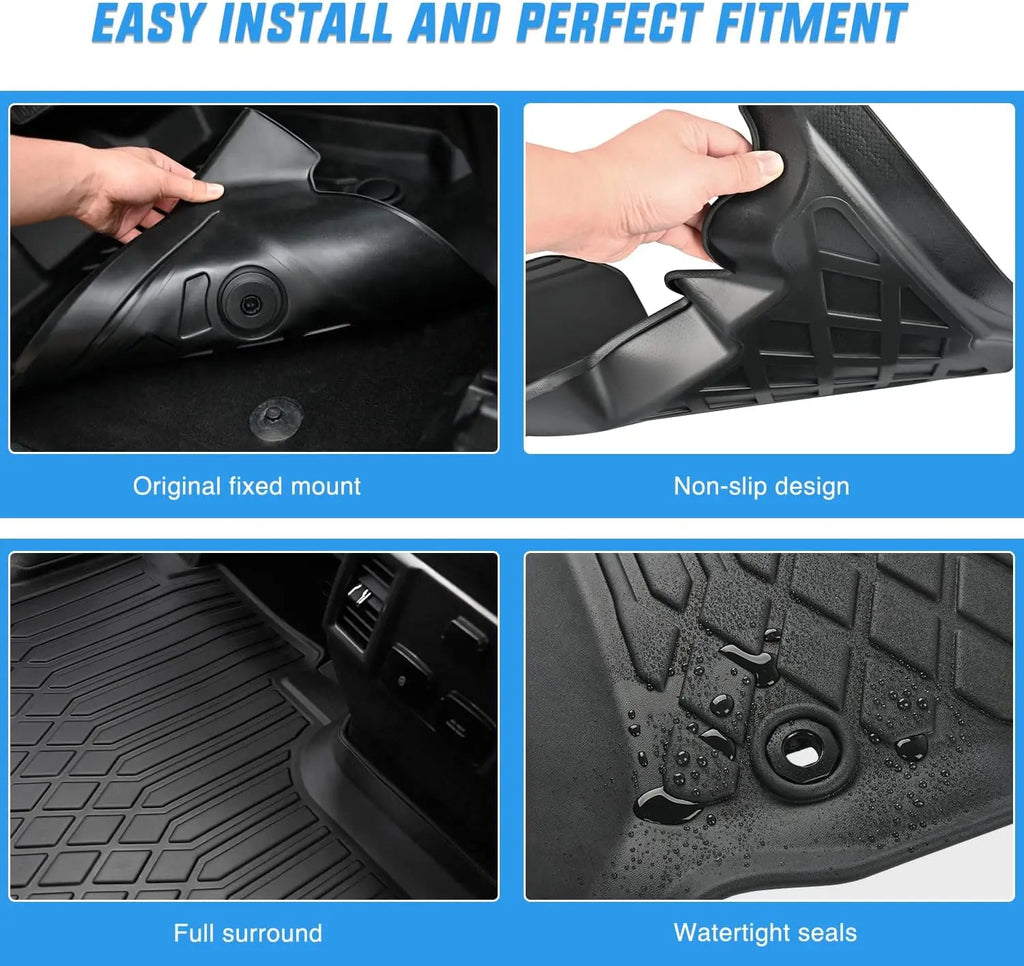 Nilight Custom Fit TPE Floor Mats All Weather Waterproof Heavy Duty Car Floor Liners for Mazda CX-5 2017-2025 Mazda3 2014-2018 2019-2025 Mazda6 2014-2021 CX-30 2020-2025 CX-50 2023-2025 CX-90 2024-2025 3 Row