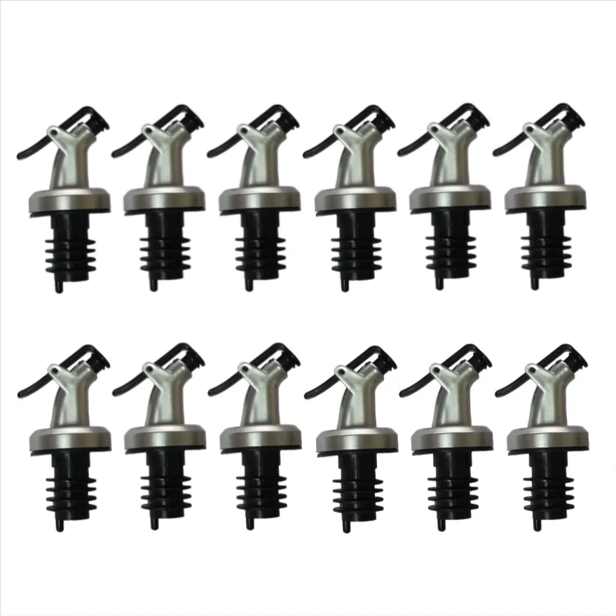 3pcs Oil Bottle Stopper Controllable Sealing Oil Bottle Nozzle Seasoning Soy Sauce Vinegar Bottles Mouth Stoppers No Oil Leakage