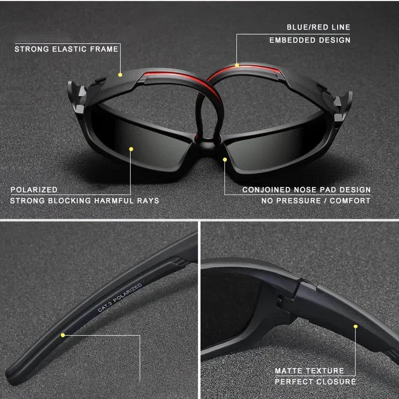 2/3PCS New Polarized Sunglasses for Men Outdoor Fashion Sports Fishing Cycling Eye Protection Sun Glasses Luxury Design Uv400