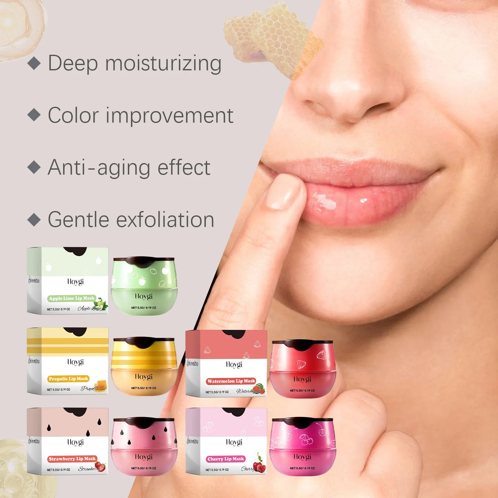 Lip Mask Fade Lip Lines Remove Dead Skin Anti-cracking Dryness Peeling Repair Plumper Bleach Nourish Moisturizing Lip Care Cream
