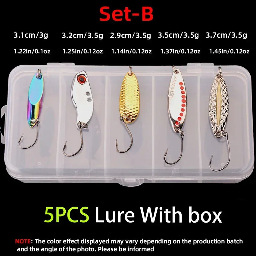 3g/10g/15g Metal Vib Fishing Lure set Sinking Hard Metal VIB Sea Fishing Lures Artificial Pesca Bait